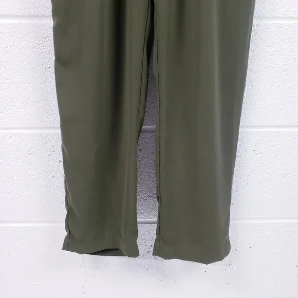 NWT Lulus In the City Green Olive Surplice Sleeveless Jumpsuit Pocket Size Small - Picture 7 of 11